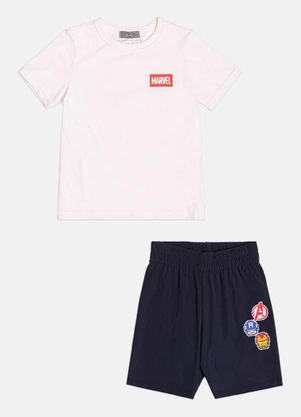 Bimbi - Conjunto Menino com Patch da Marvel Rosa - BIMBI