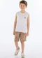 Quimby - Conjunto Menino com Regata e Bermuda Cinza - variação: Branco