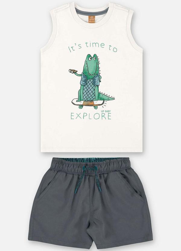 Up Baby - Conjunto Menino com Regata e Short Bege 2