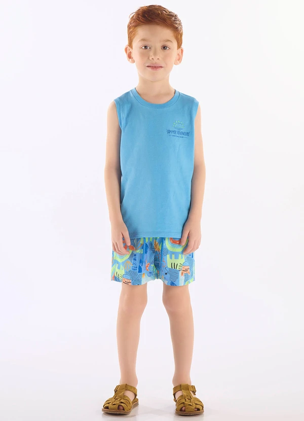 Up Baby - Conjunto Menino com Regata e Short Azul