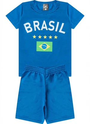 Rosa Azul - Conjunto Menino Copa do Mundo Kangulu Marinho - ROSA AZUL