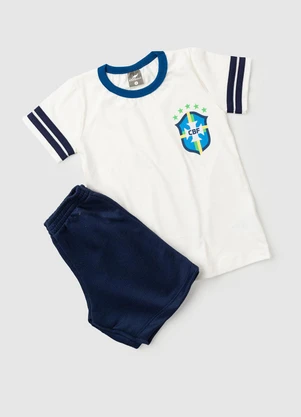 Rosa Azul - Conjunto Menino Copa do Mundo Kangulu Off White - ROSA AZUL