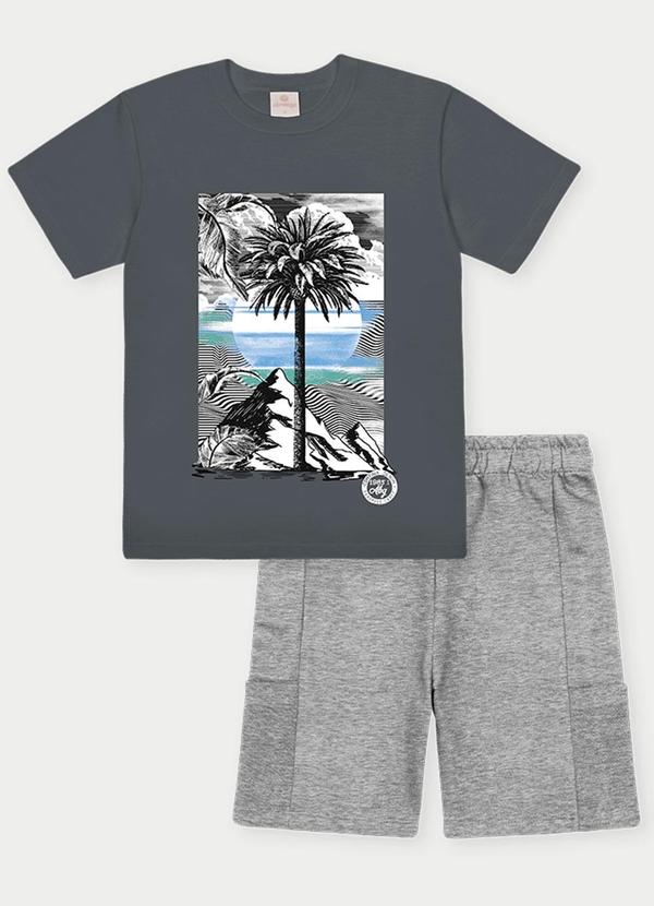 Abrange - Conjunto Menino Coqueiro Cinza