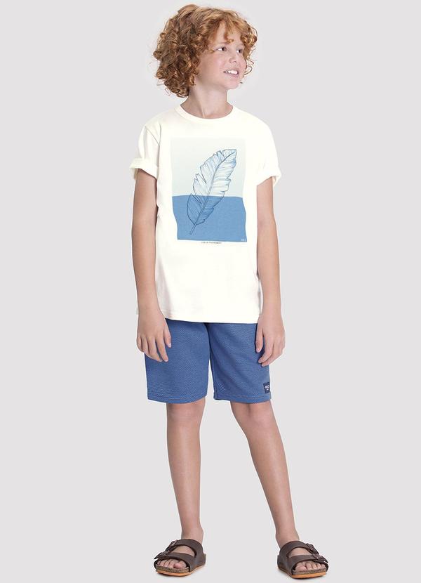 Alakazoo - Conjunto Menino de Algodão com Estampa Branco