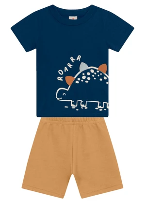 Brandili - Conjunto Menino de Dinossauro Interativo Azul - BRANDILI