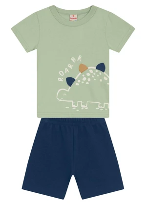 Brandili - Conjunto Menino de Dinossauro Interativo Verde - BRANDILI