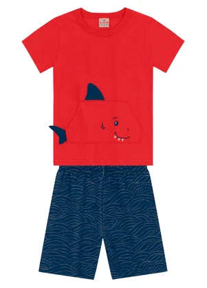 Brandili - Conjunto Menino de Tubarãozinho Vermelho - BRANDILI