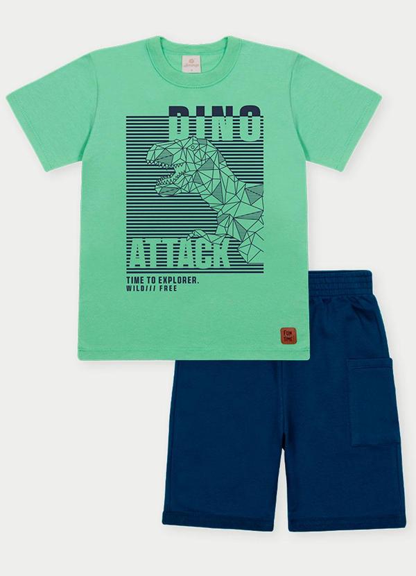 Abrange - Conjunto Menino Dino Attack Verde