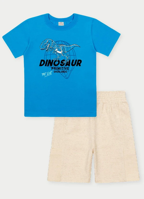Abrange - Conjunto Menino Dinossauro Azul