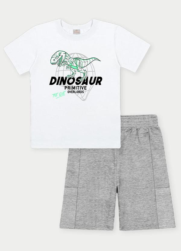 Abrange - Conjunto Menino Dinossauro Branco 1