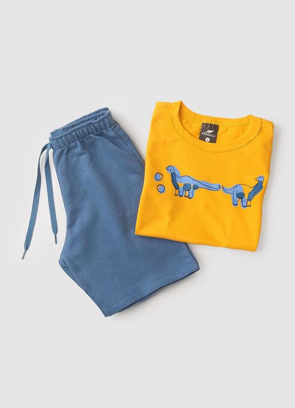 Rosa Azul - Conjunto Menino Dinossauro Kangulu Amarelo 2