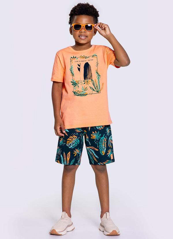 Alakazoo - Conjunto Menino em Malha Estampado Azul