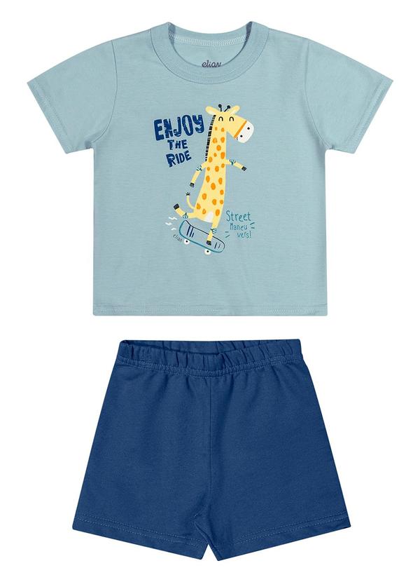 Elian - Conjunto Menino Estampa Divertida Elian Azul