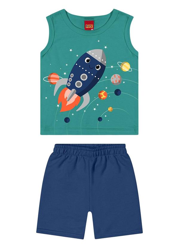 Kyly - Conjunto Menino Estampado Verde