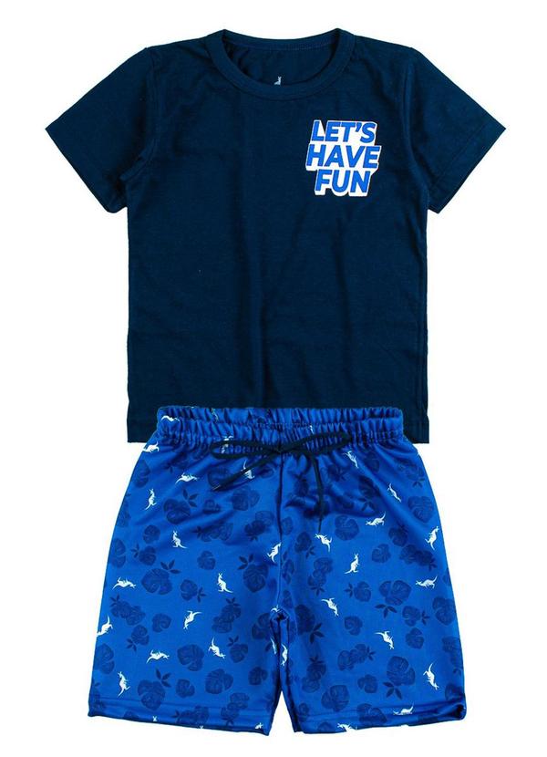 Rosa Azul - Conjunto Menino Fun Azul Kangulu Azul