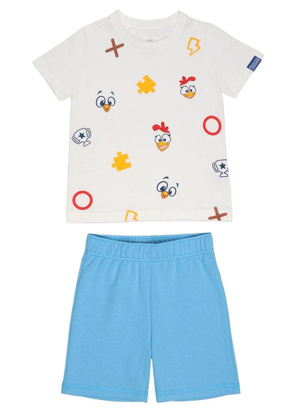 Galinha Pintadinha - Conjunto Menino Galinha Pintadinha Branco/Azul
