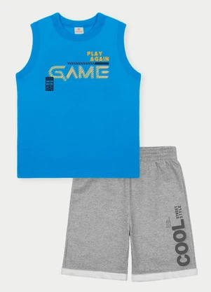 Abrange - Conjunto Menino Game Azul - ABRANGE