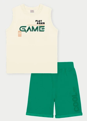 Abrange - Conjunto Menino Game Bege - ABRANGE