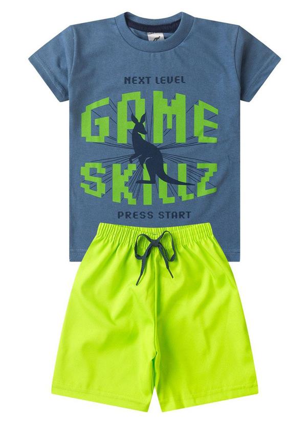 Rosa Azul - Conjunto Menino Game Skillz Kangulu Azul