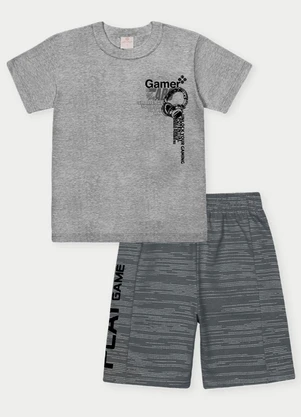 Abrange - Conjunto Menino Gamer Cinza - ABRANGE