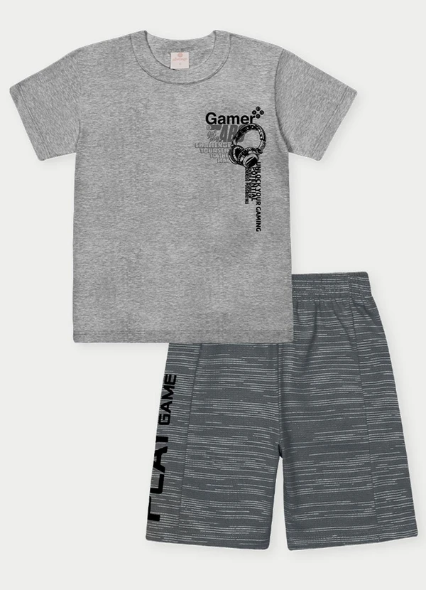 Abrange - Conjunto Menino Gamer Cinza