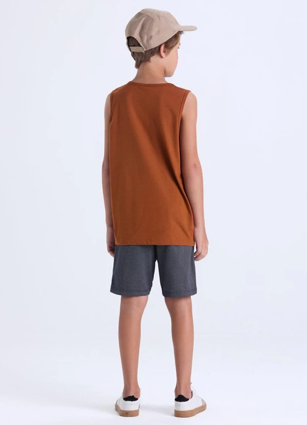 Vida Costeira - Conjunto Menino Infantil Regata Tricolo Caramelo 2