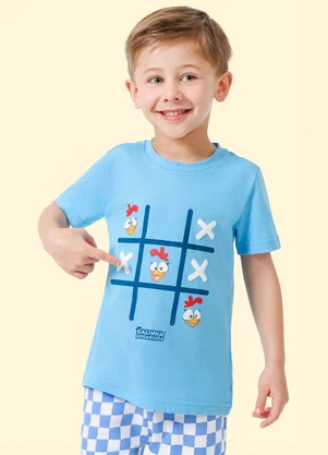 Galinha Pintadinha - Conjunto Menino Jogo da Velha Azul - GALINHA PINTADINHA