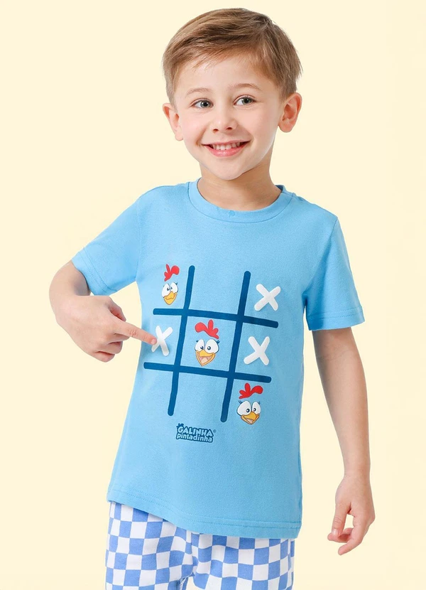 Galinha Pintadinha - Conjunto Menino Jogo da Velha Azul 2