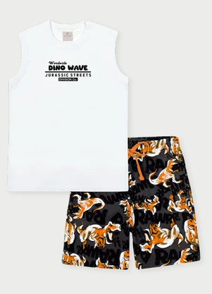 Abrange - Conjunto Menino Jurassic Streets Branco - ABRANGE