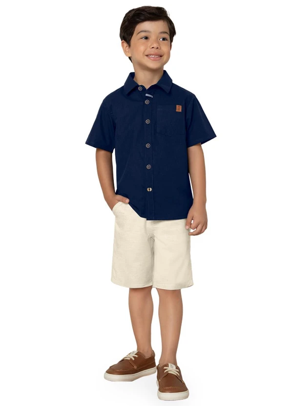 Milon - Conjunto Menino Liso Azul Marinho 1