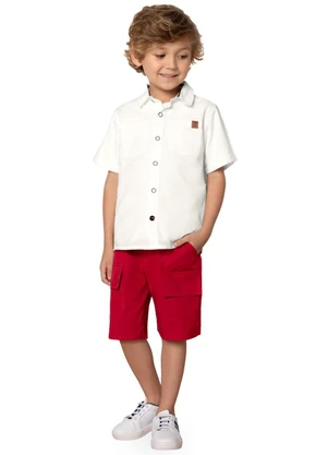 Milon - Conjunto Menino Liso Off White - MILON