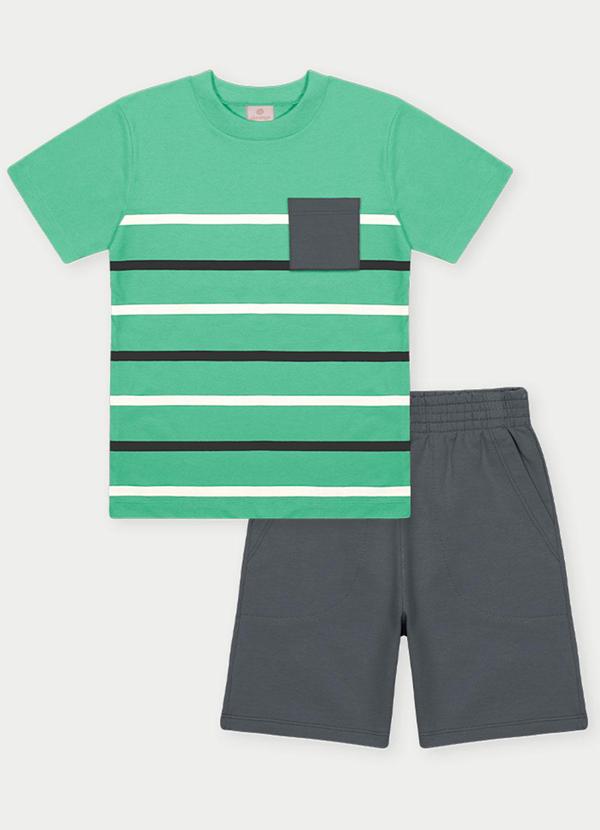 Abrange - Conjunto Menino Listrado Verde