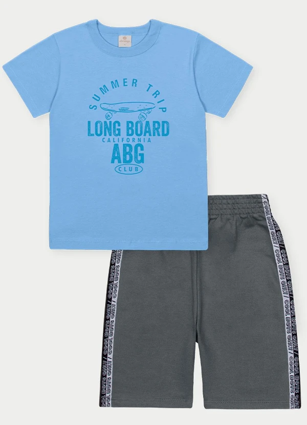 Abrange - Conjunto Menino Long Board Azul