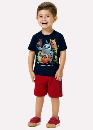 Kyly - Conjunto Menino Monstrinhos Azul Marinho - KYLY