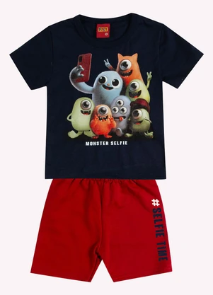 Kyly - Conjunto Menino Monstrinhos Azul Marinho - KYLY