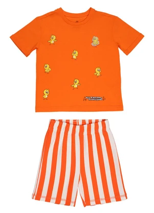 Galinha Pintadinha - Conjunto Menino Pintinho Amarelinho Laranja - GALINHA PINTADINHA