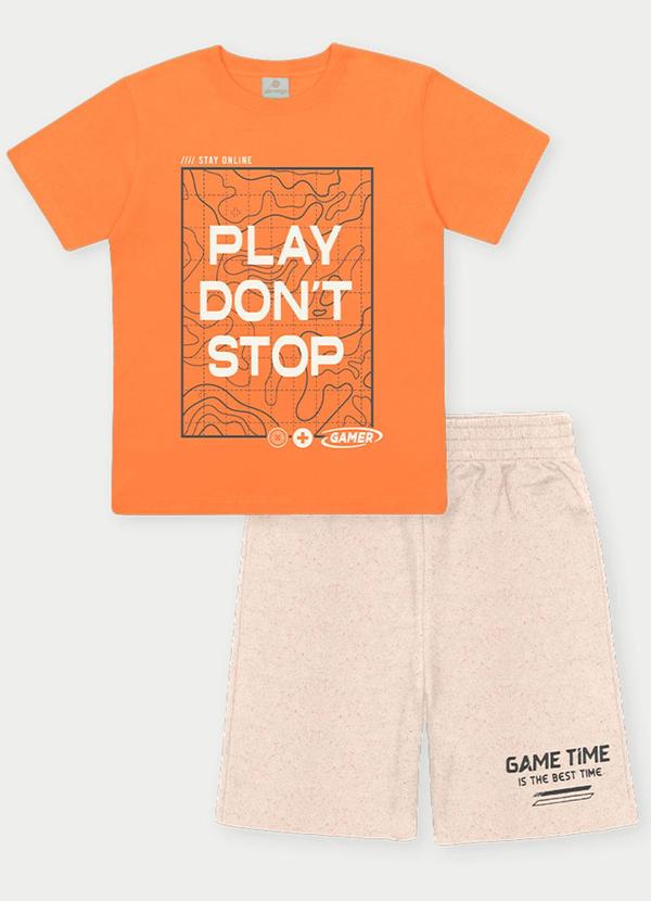 Abrange - Conjunto Menino Play Laranja