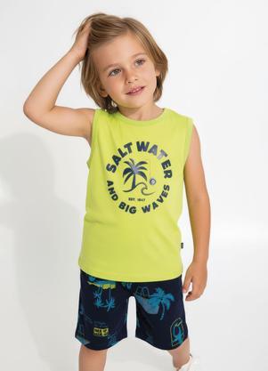 Conjunto Menino Regata e Bermuda (Verde)