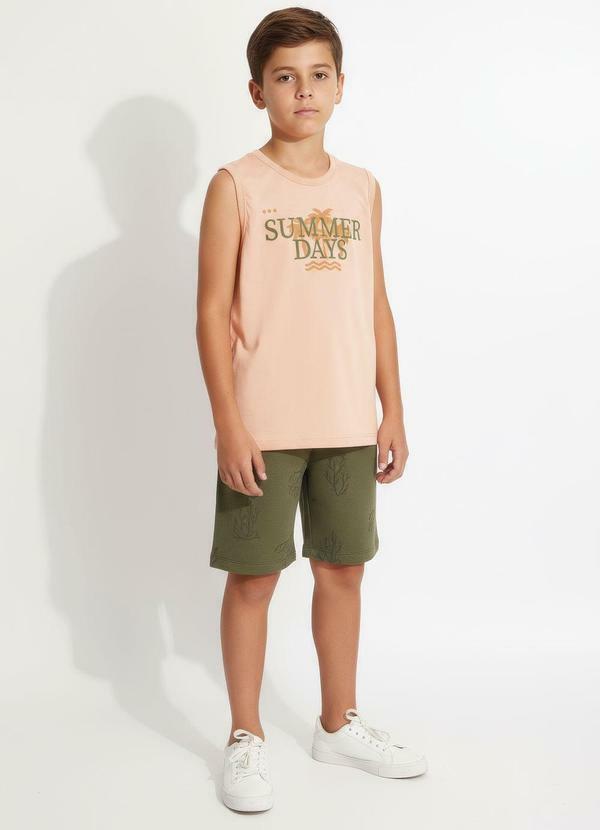 Conjunto Menino Regata e Bermuda (Verde)