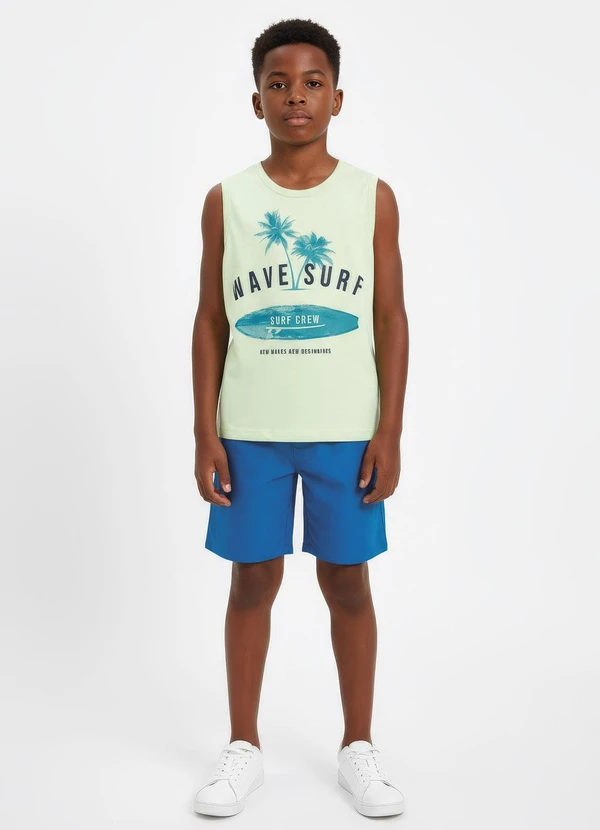 Multimarcas - Conjunto Menino Regata e Bermuda Verde 3