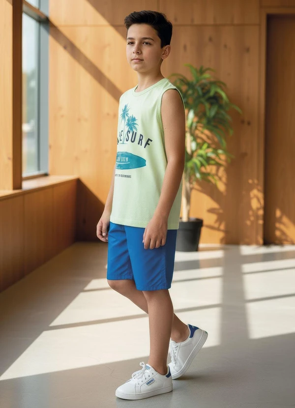 Multimarcas - Conjunto Menino Regata e Bermuda Verde 5