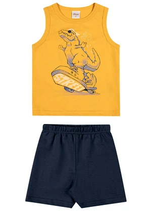 Elian - Conjunto Menino Regata Estampada Amarelo - ELIAN