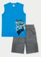Abrange - Conjunto Menino Restart Game Branco - variação: Azul