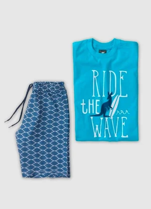 Rosa Azul - Conjunto Menino Ride The Wave Kangulu Azul - ROSA AZUL