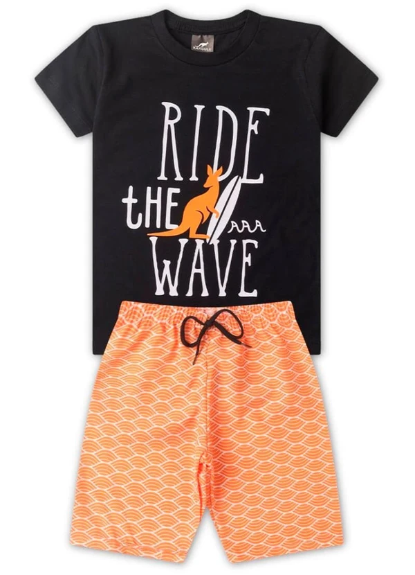 Rosa Azul - Conjunto Menino Ride The Wave Kangulu Preto 2