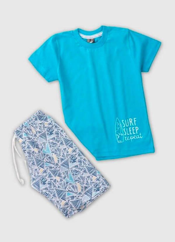 Rosa Azul - Conjunto Menino Surf Sleep Kangulu Azul