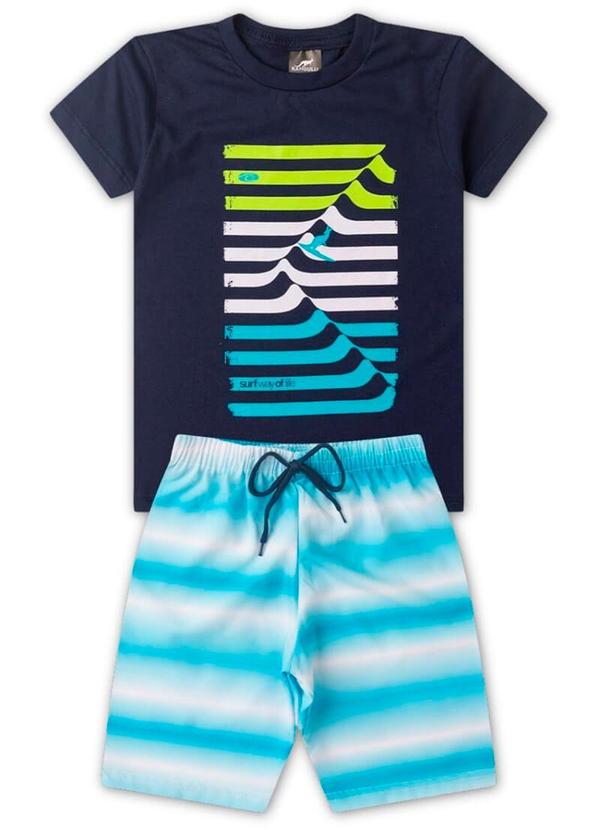 Rosa Azul - Conjunto Menino Surf Way Of Life Kangulu Azul