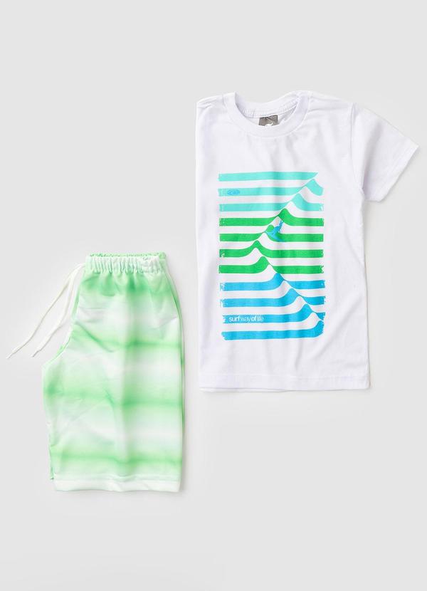 Rosa Azul - Conjunto Menino Surf Way Of Life Kangulu Branco 1
