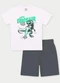 Abrange - Conjunto Menino T-Rex Branco - variação: Branco