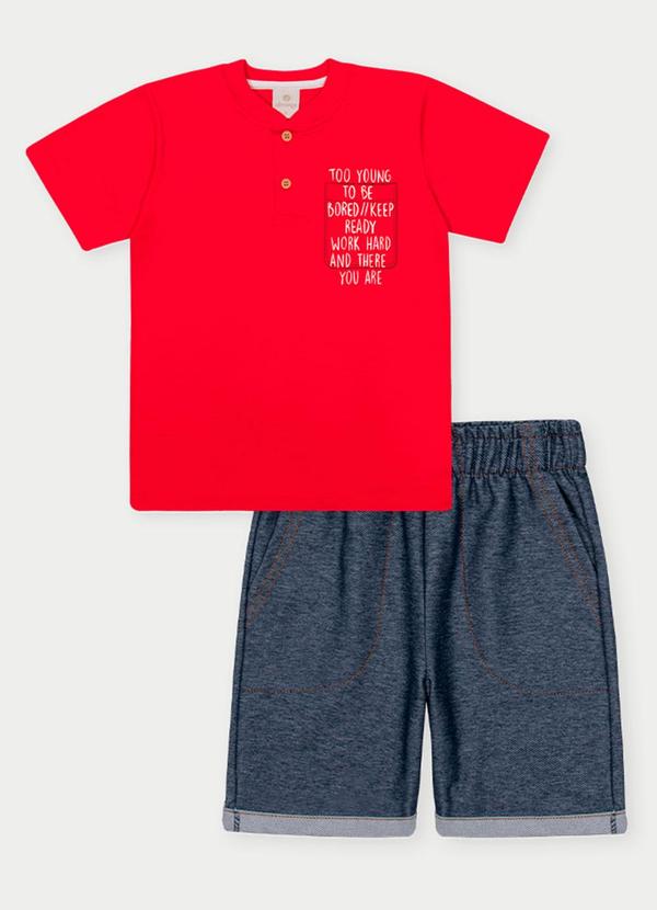 Abrange - Conjunto Menino Too Young Vermelho